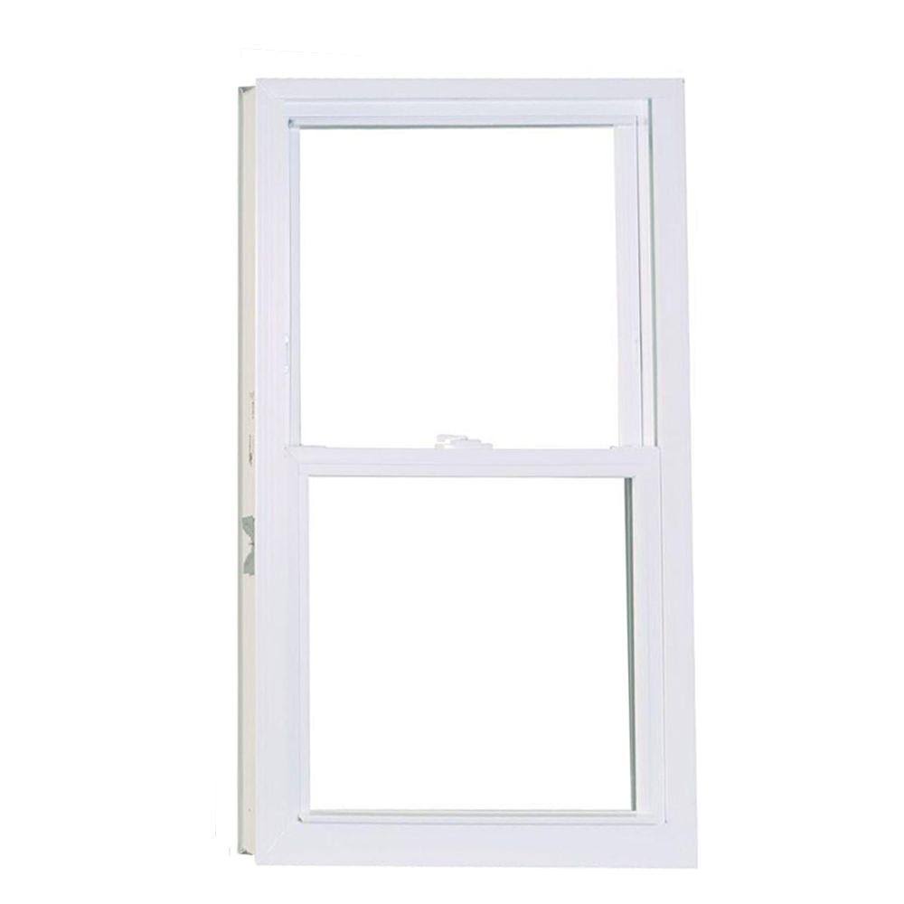 24 in. x 38 in. White Double Hung Vinyl Window E60948