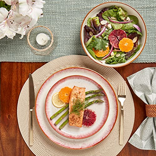 12 Piece Stoneware Dinnerware Set in Berry K423