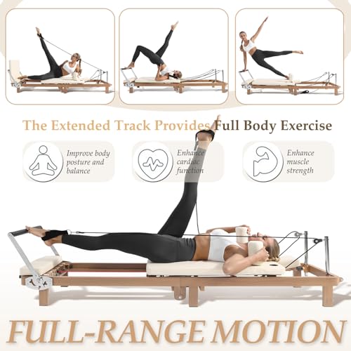 Adjustable Resistance Pilates Reformer with Jumpboard W725536