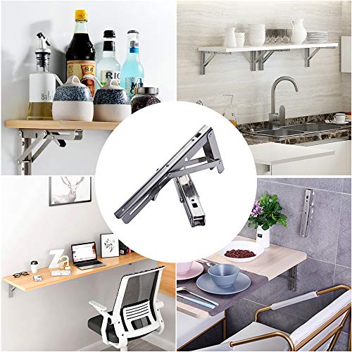 Folding Shelf Brackets Heavy Duty Stainless Steel Q463279