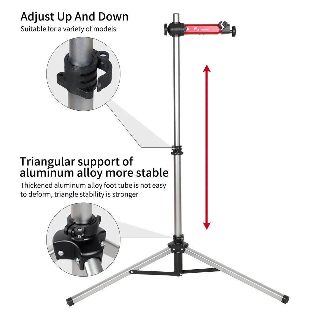 Adjustable Bike Repair Stand with Tool Tray O314