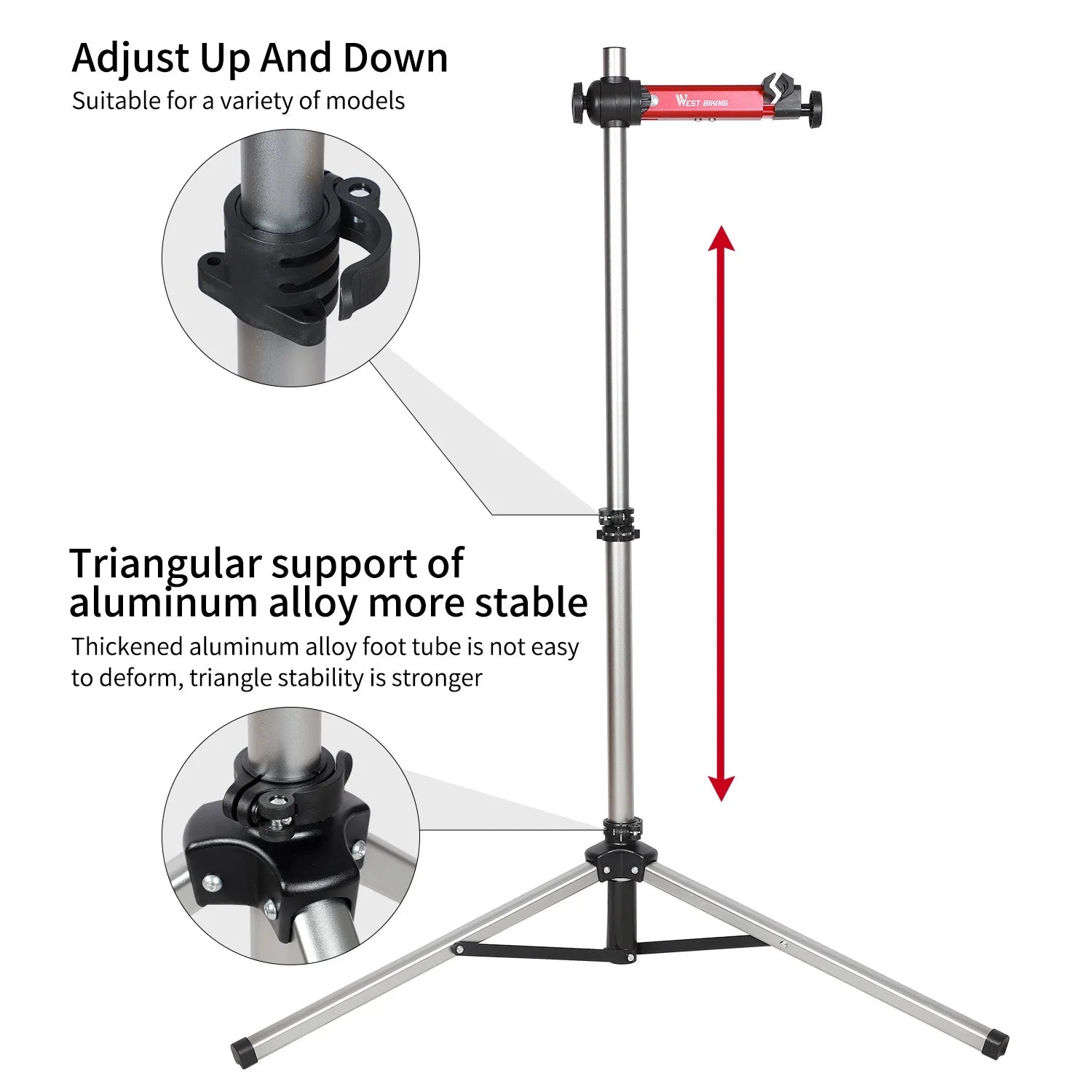 Adjustable Bike Repair Stand with Tool Tray O314