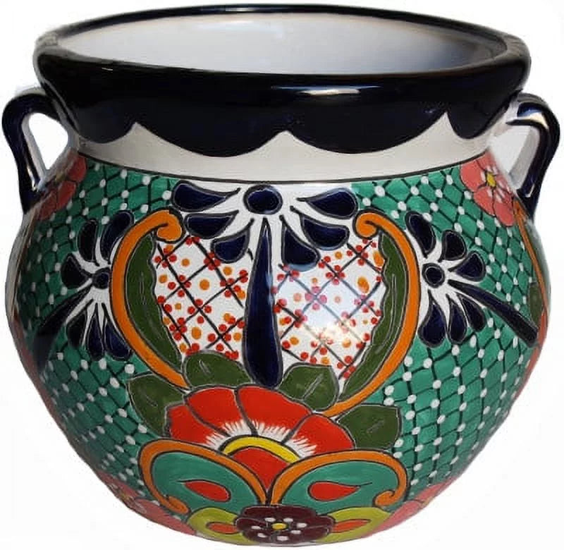 Medium-Sized Talavera Ceramic Garden Pot H3099