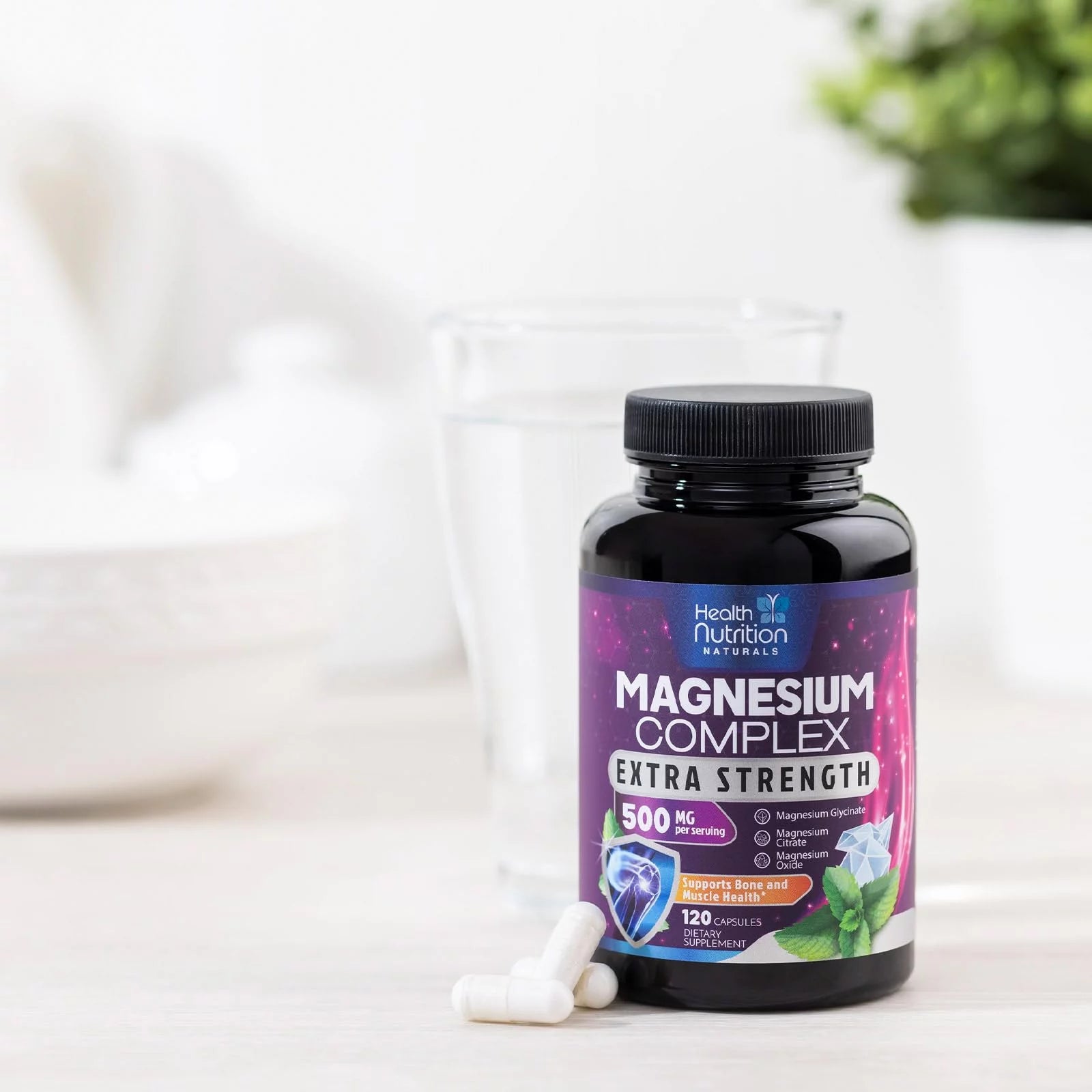 Magnesium Complex 500mg Chelated Magnesium Capsules, 120 Capsules I3635