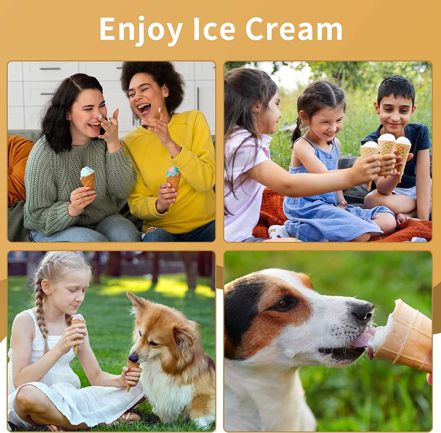 1.5qt Electric Ice Cream Maker with Compressor D548
