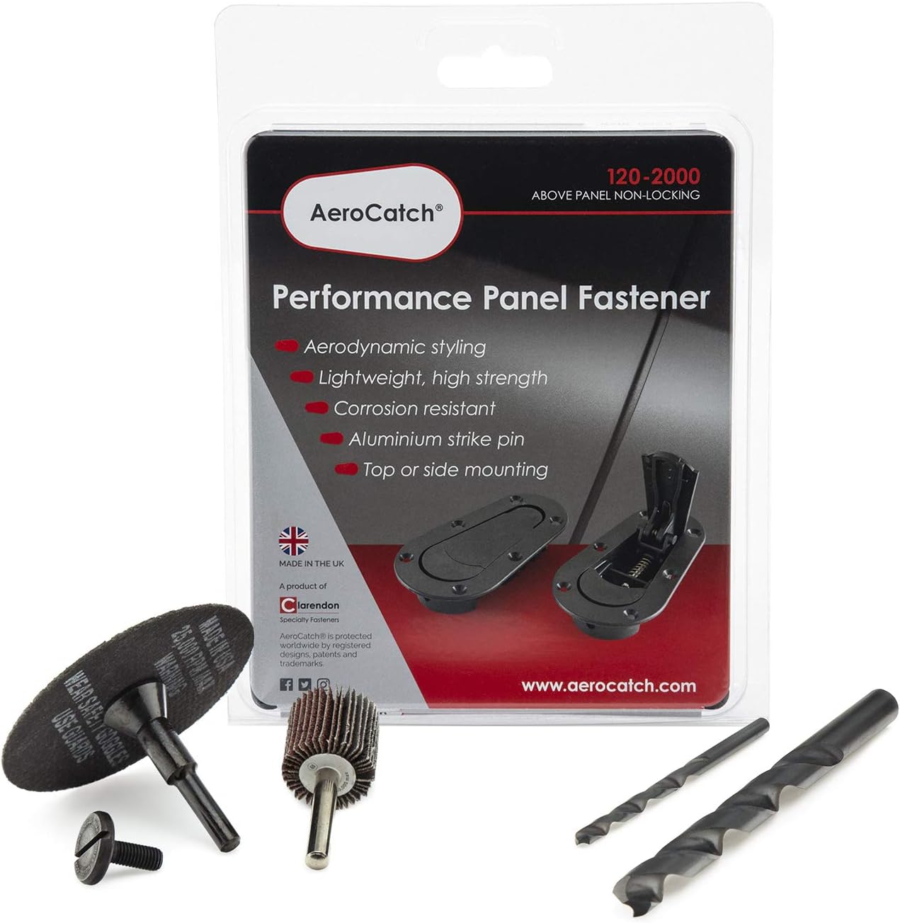 Black Pack of 2 Hood Latch and Pin Kit Q40912
