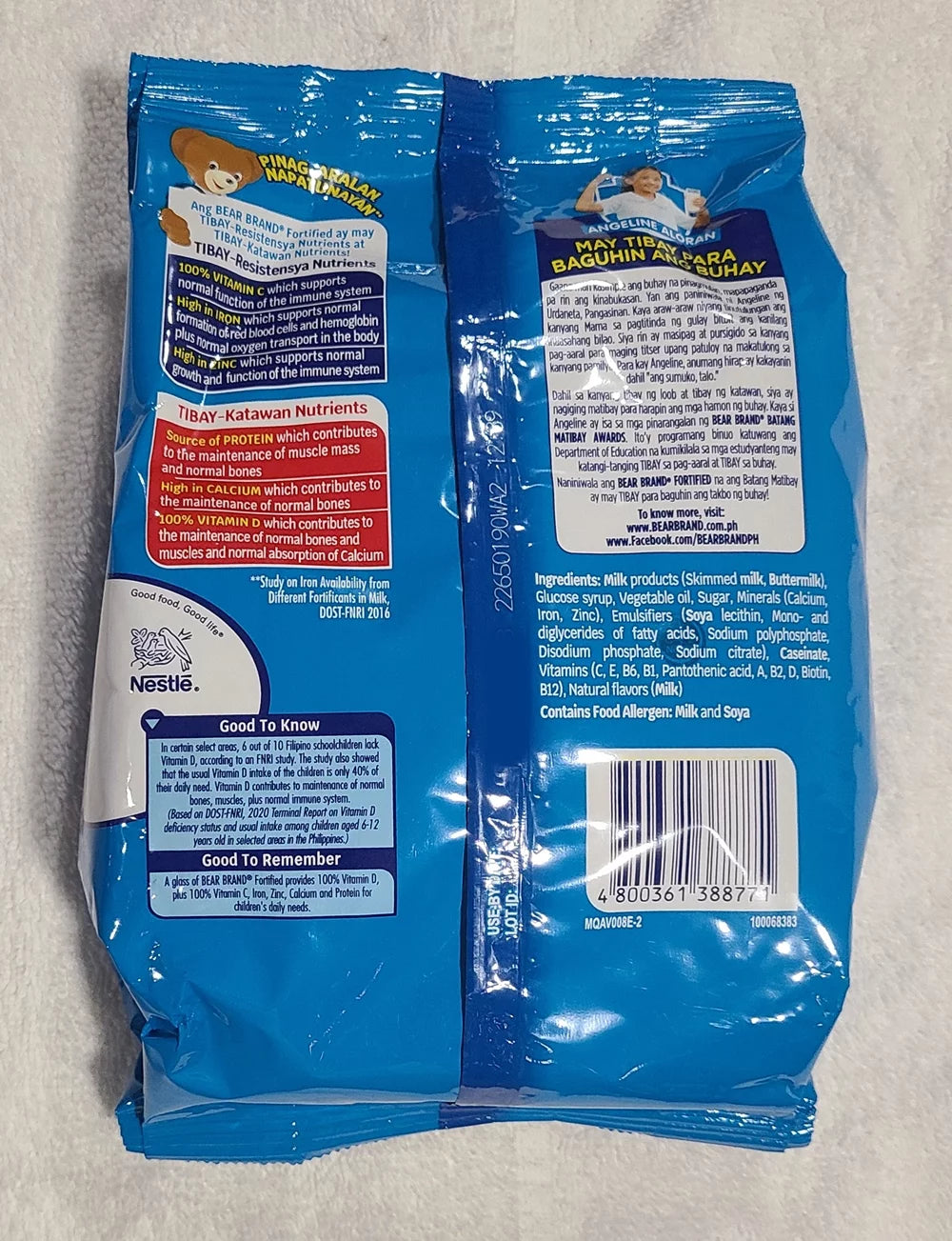 Fortified Powdered Milk Drink with Iron, Zinc & Vitamin C, 680 grams x3 packs X874