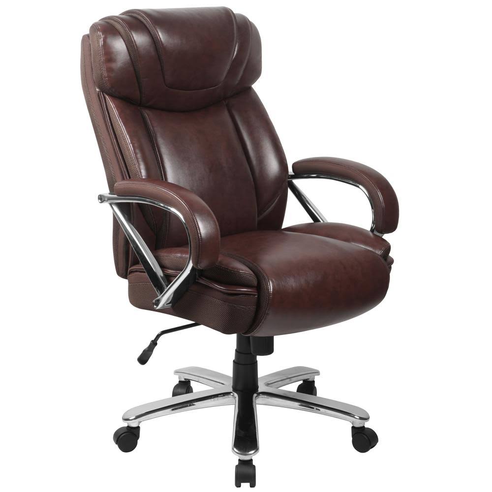 Brown Leather Executive Swivel Office Chair C475