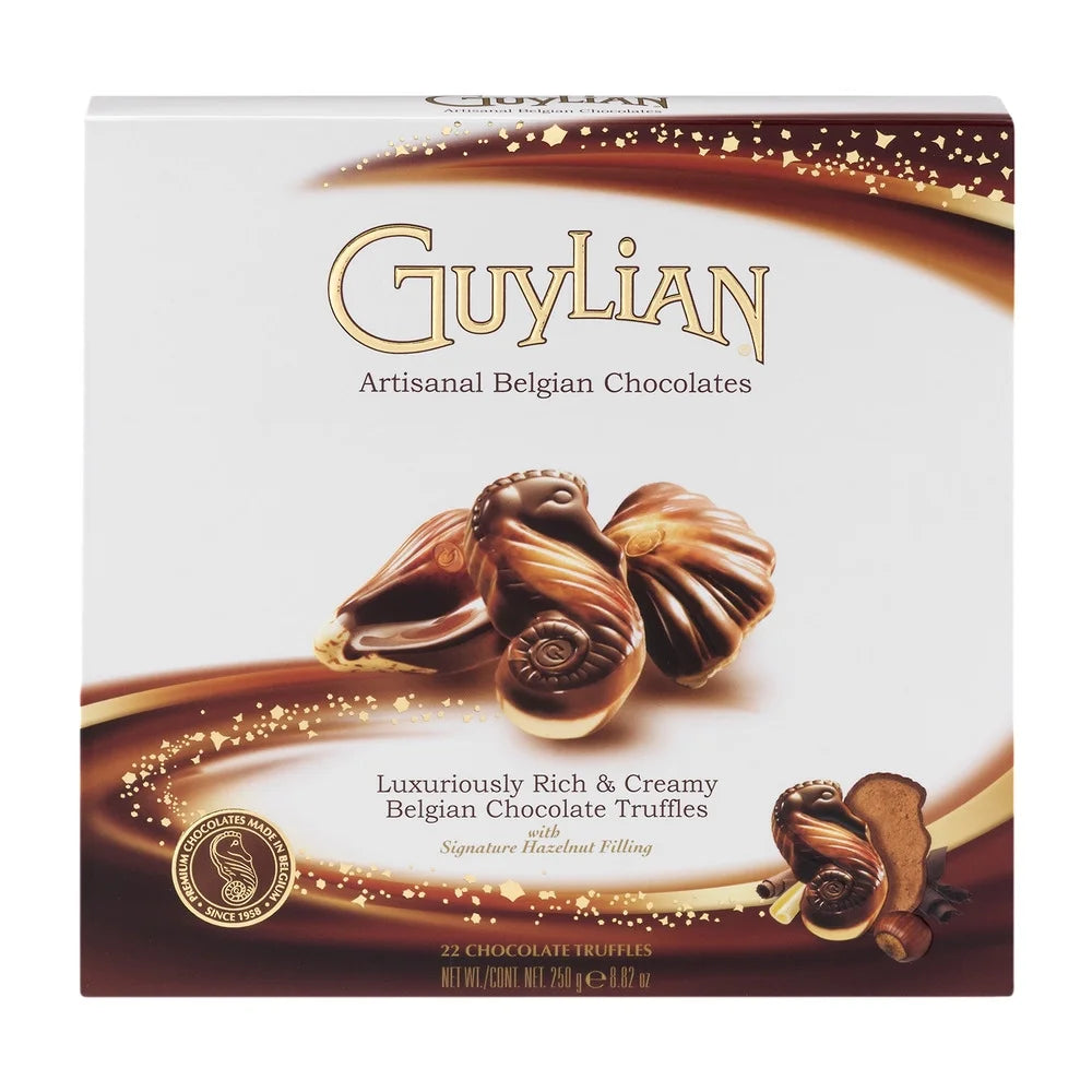 Belgian Seashell Truffles with Hazelnut Filling Chocolate, 8.8 Oz. E508550