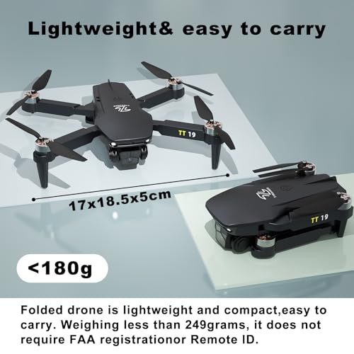 Orange Foldable Drone with Camera, Brushless Motor RC Quadcopter Y169