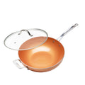 12" Non-Stick Copper Wok with Lid Y870
