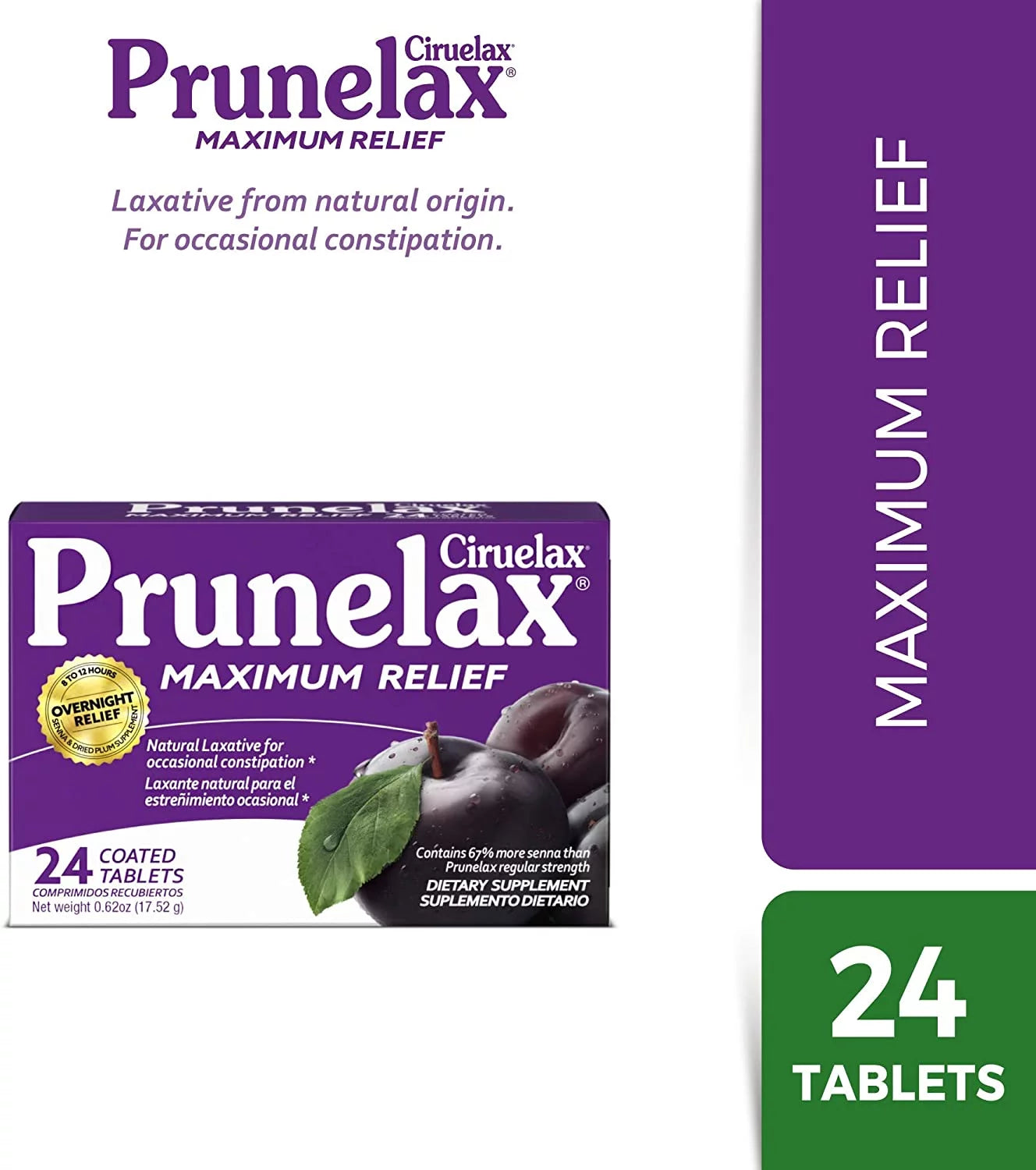 Natural Laxative Tablets 24 ea (Pack of 6) F4040