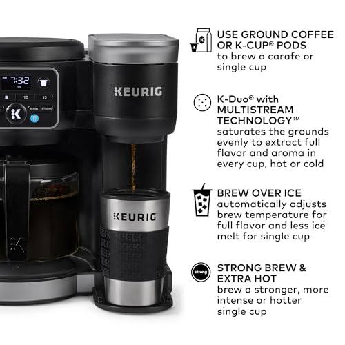 Single Serve & Carafe Coffee Maker, 72oz Reservoir S959