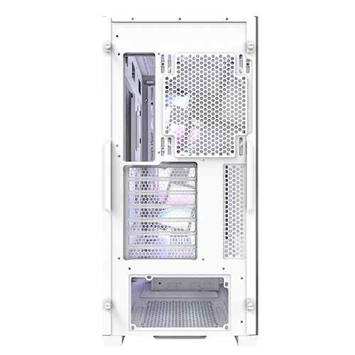 Black E-ATX Mid Tower Case with Tempered Glass Side Panel L721562