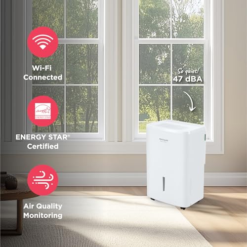 50-Pint Portable Dehumidifier with Wi-Fi, White G183