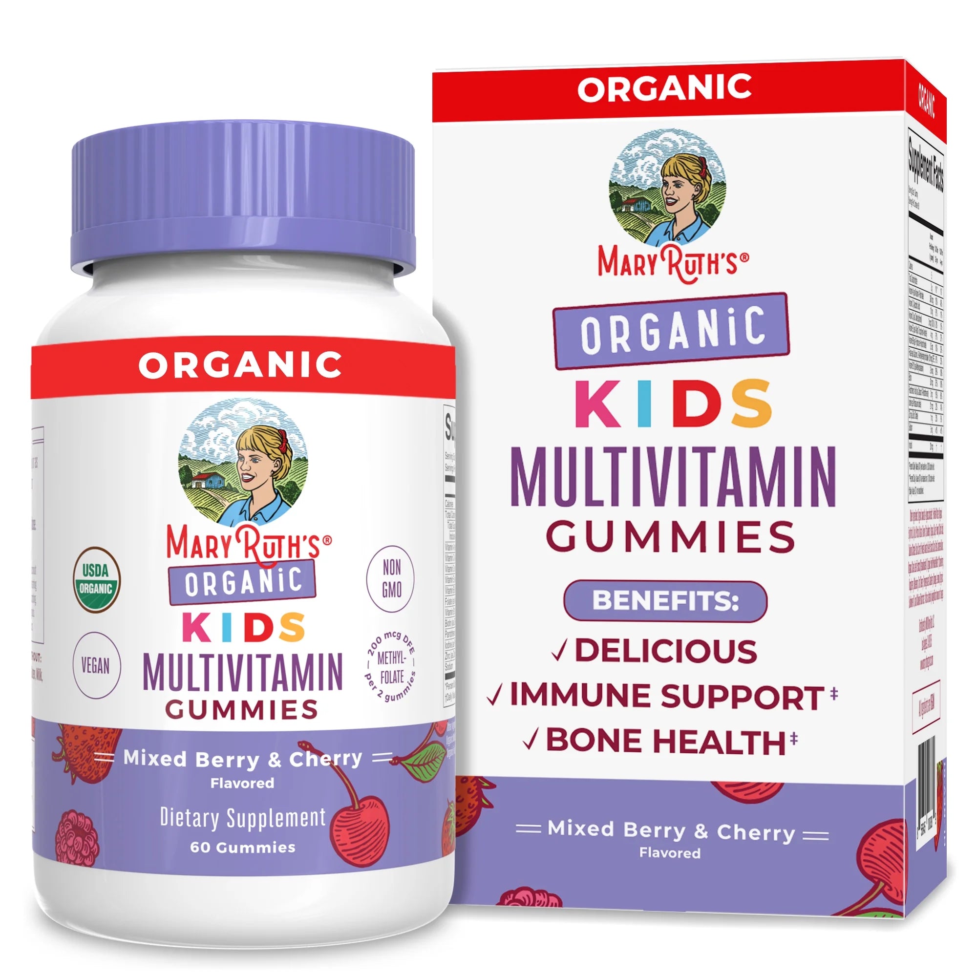 USDA Organic Kids Multivitamin Gummies, 60 Count E41845