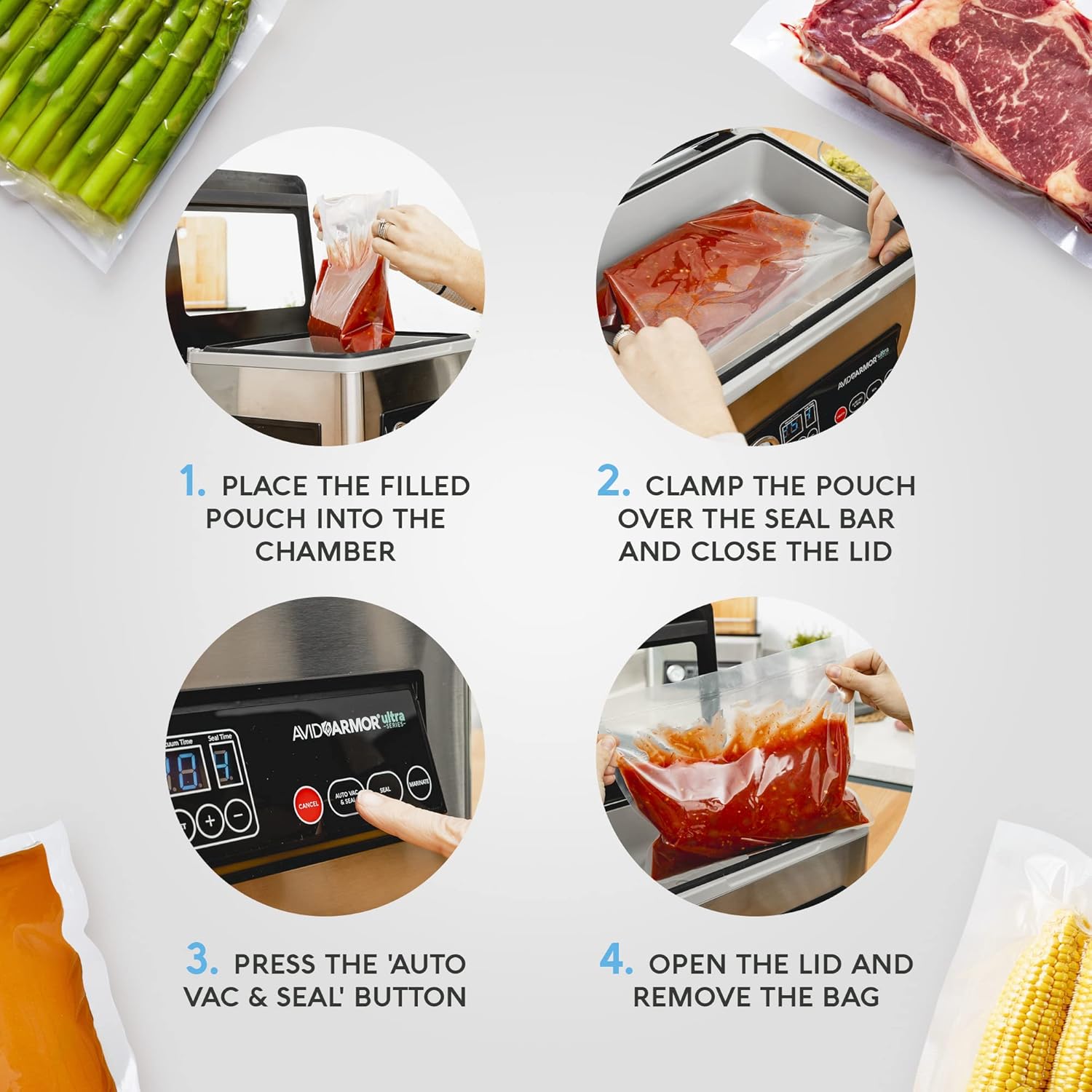 Compact Chamber Vacuum Sealer Machine with 11.5-Inch Sealer Bar O920167