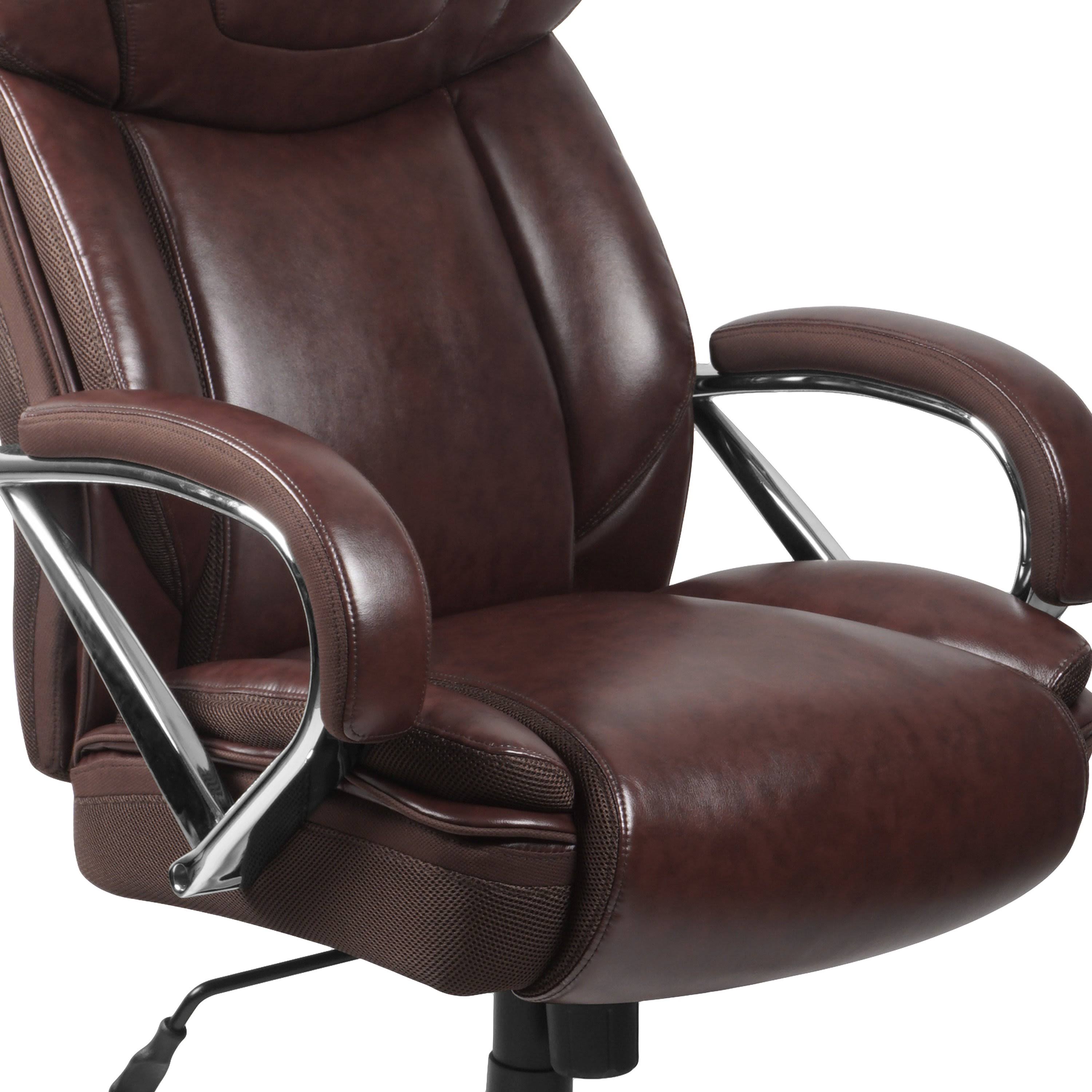 Brown Leather Executive Swivel Office Chair C475