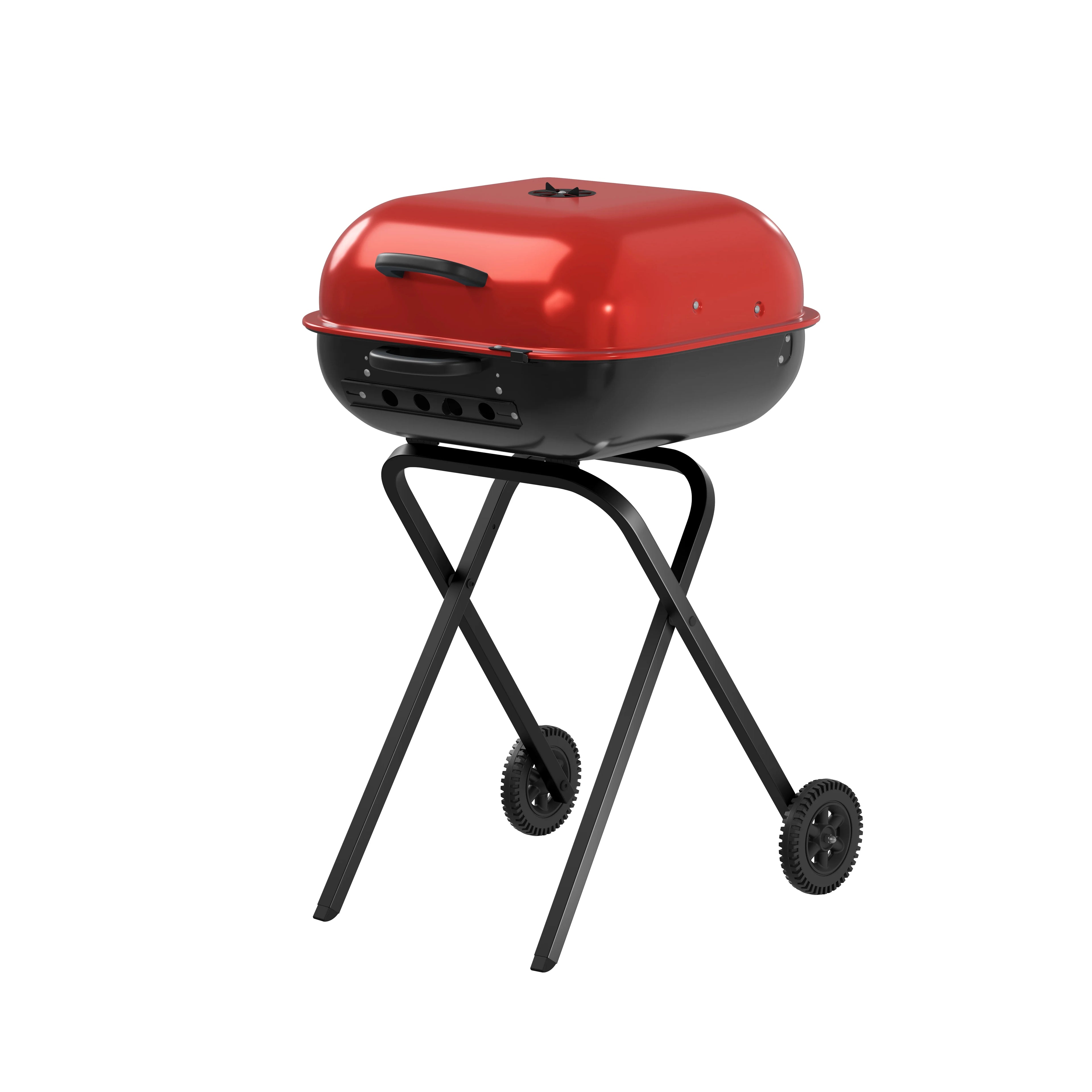 Red Portable Steel Charcoal Grill S4005