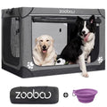 Charcoal Gray Portable Soft Dog Crate with Carry Bag Z800