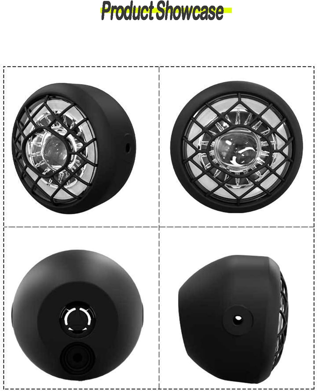 Retro 3 Pins Connector LED 24V 36V 48V 52V Waterproof Front Bike Head Light P97364