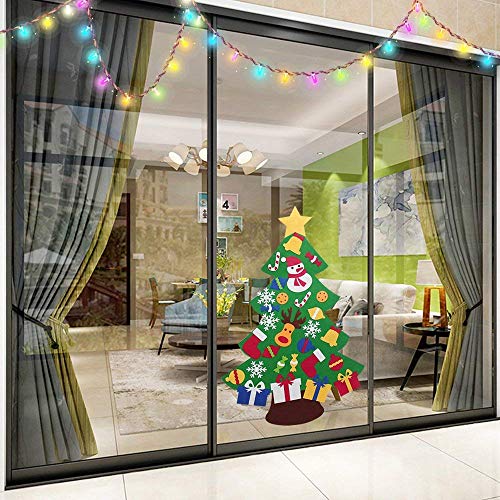 3.2FT Felt Christmas Tree with 30 Detachable Ornaments D935