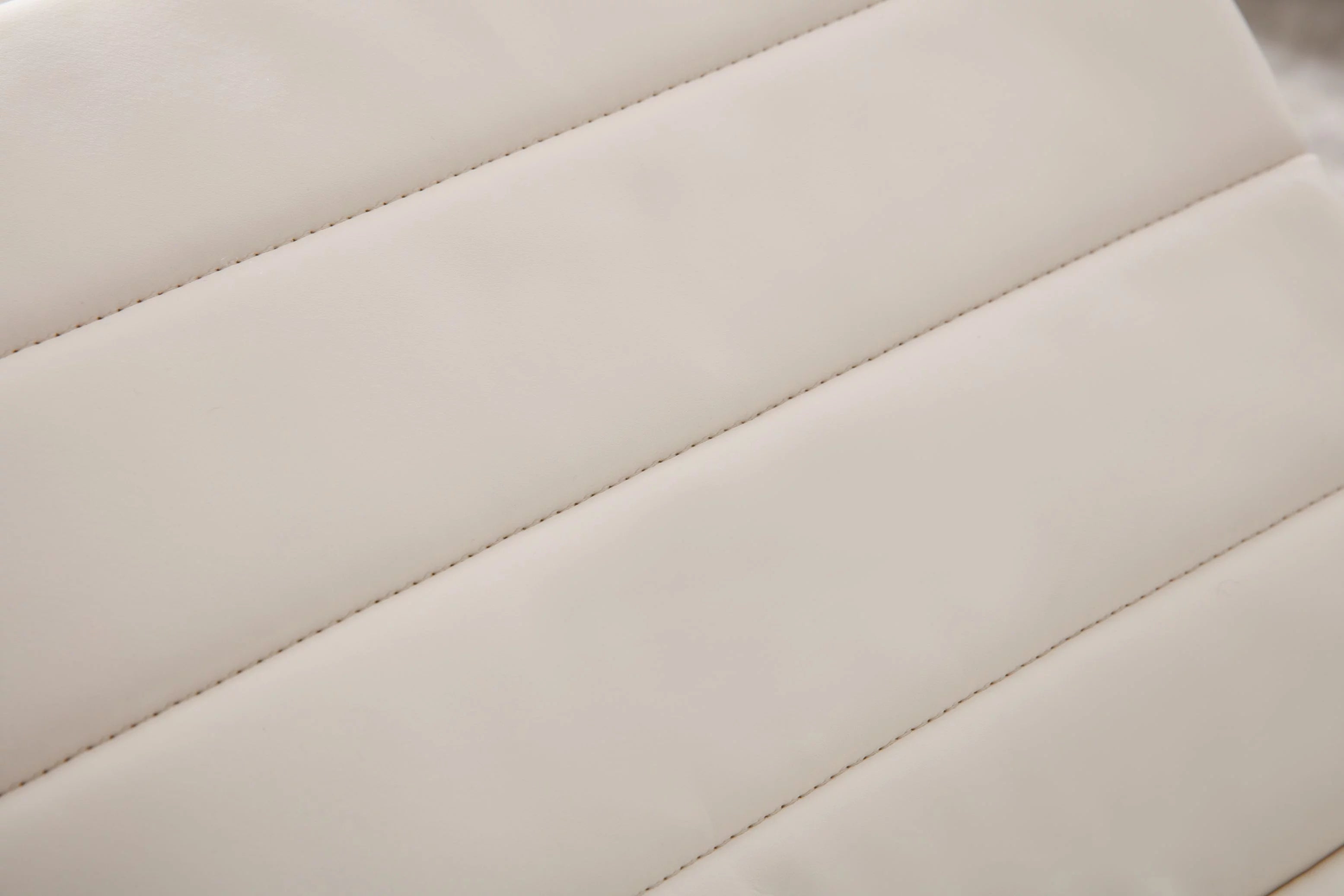 White & Black Faux Leather Curved Sofa E62355