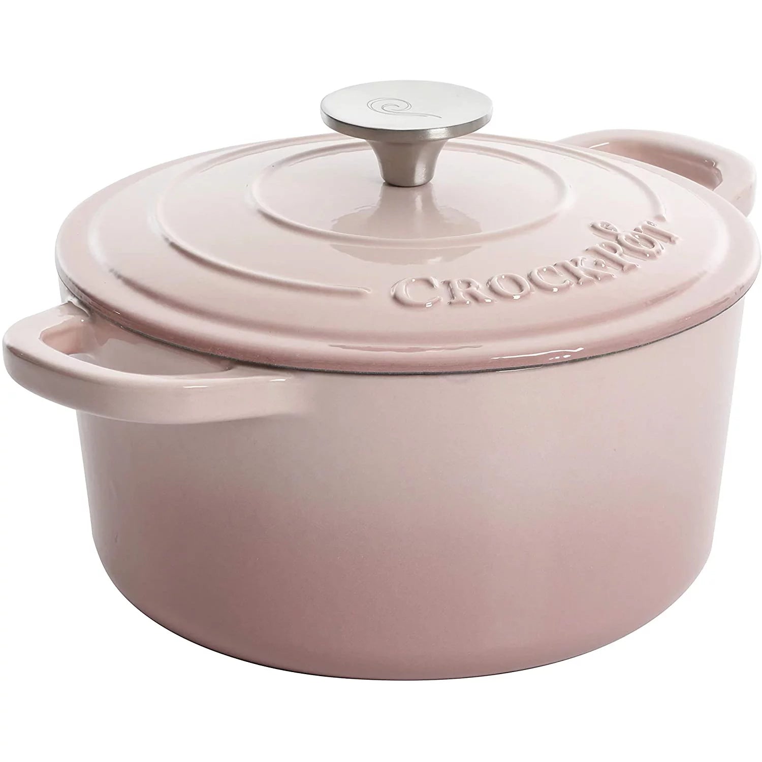 Blush Pink 5 Quart Enamel Cast Iron Dutch Oven R9738