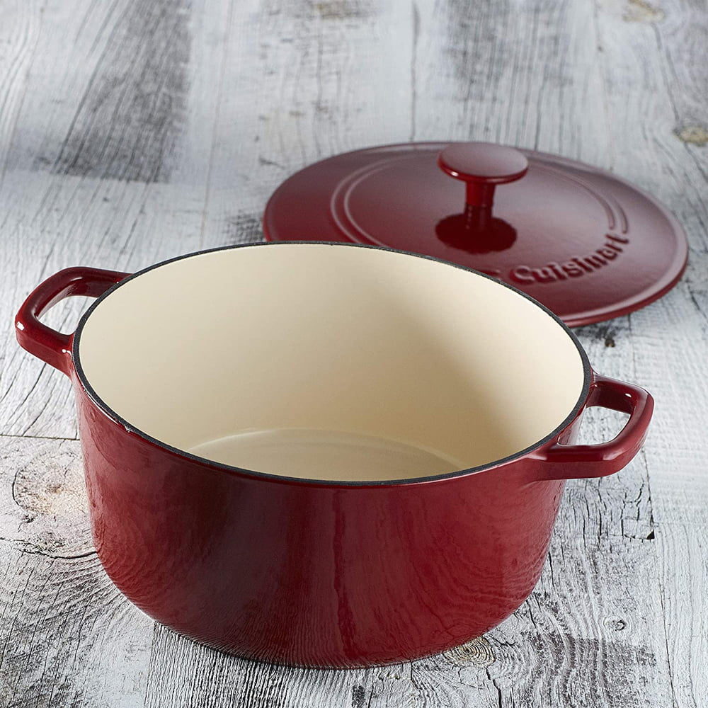 Enameled Cast Iron 5 Qt Round Covered Casserole C18348