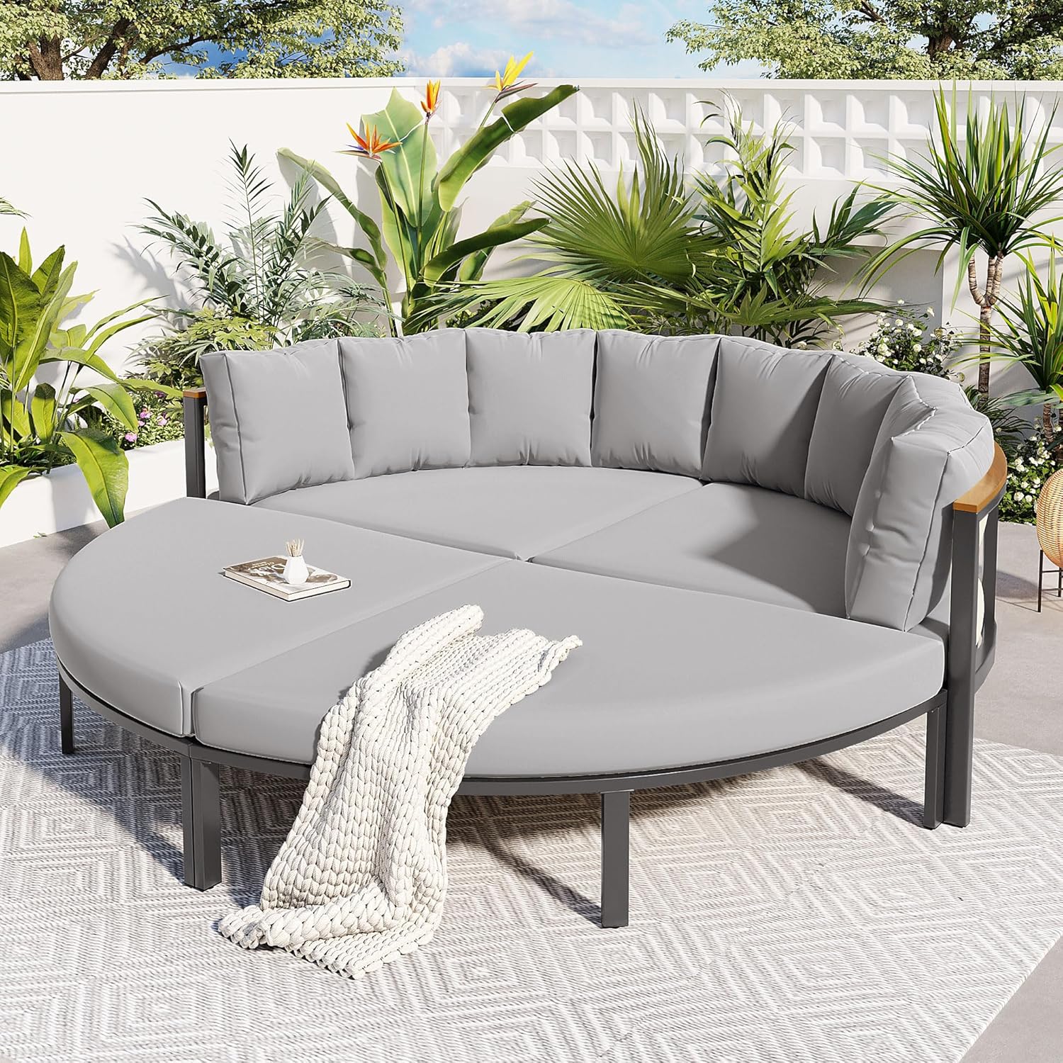 Grey Lounge Sofa Bed G1355