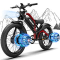 52V 23AH 26" Fat Tire Full Suspension Electric Bike S439763