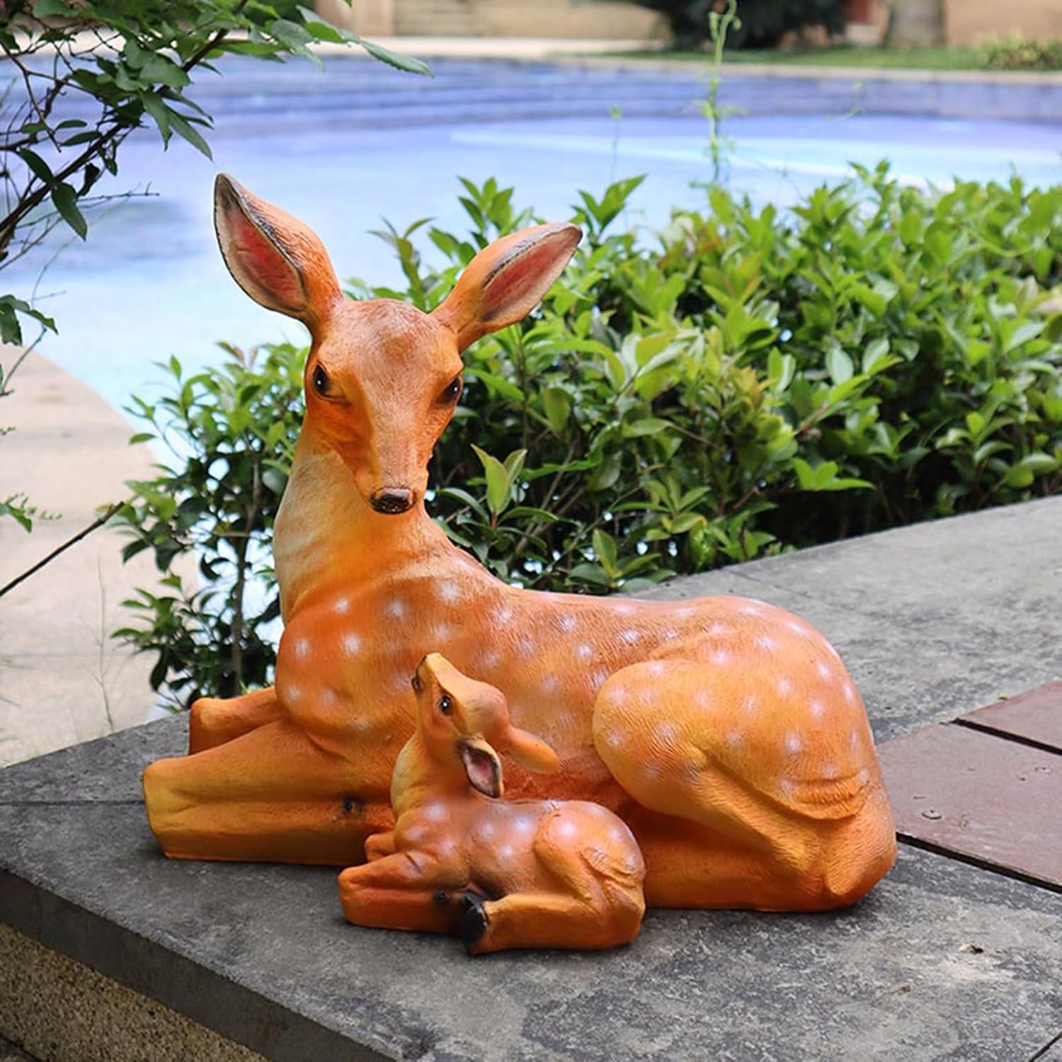 Sika Deer Animal Sculpture Lawn Statue L28715