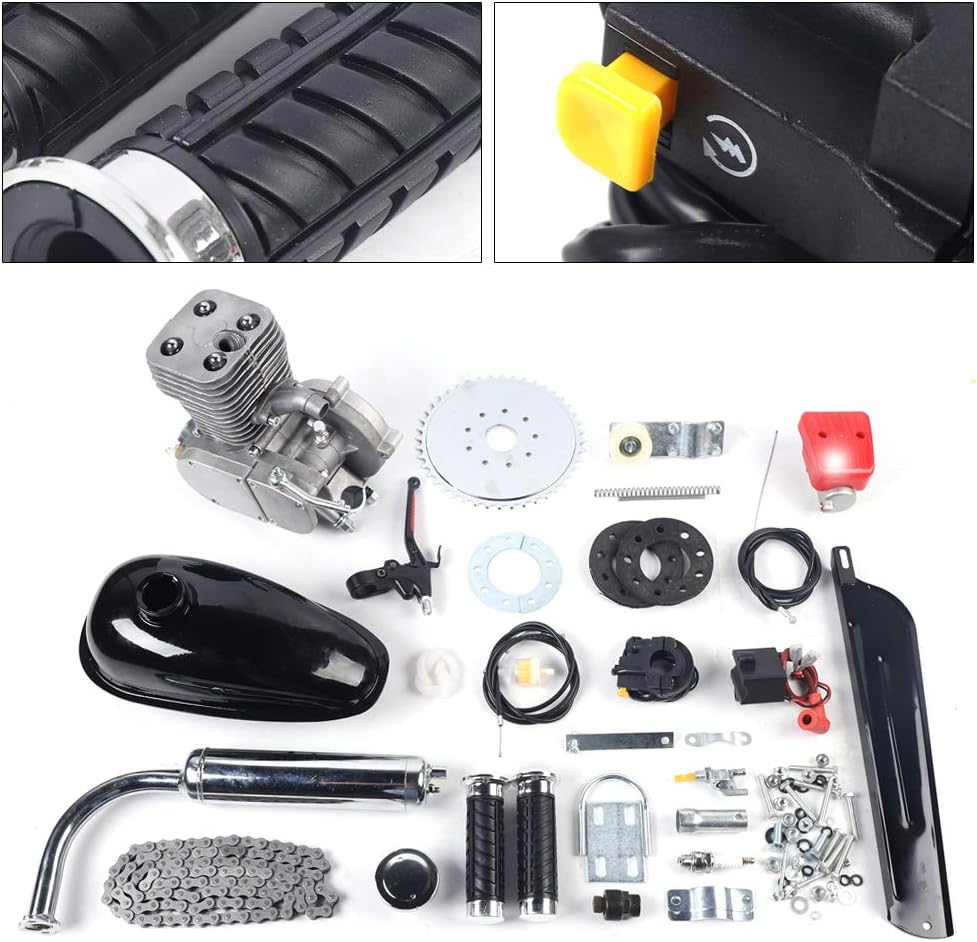 100cc 2 Stroke Petrol Gas Engine Kit for 26-28" V-Frame Bicycles B357996