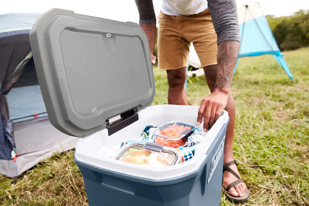 60QT Hard Chest Wheeled Cooler, Lakeside Blue Q4608