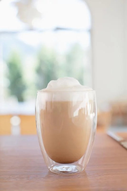 Double-Wall Clear Coffee Mug, 12 Ounces F866