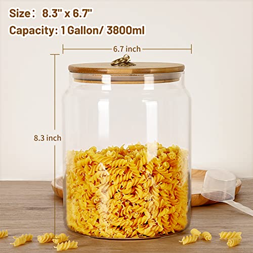 1 Gallon Glass Food Storage Jars with Bamboo Lids Z819205