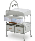 Grey Foldable Baby Changing Table with 2 Storage Baskets N401