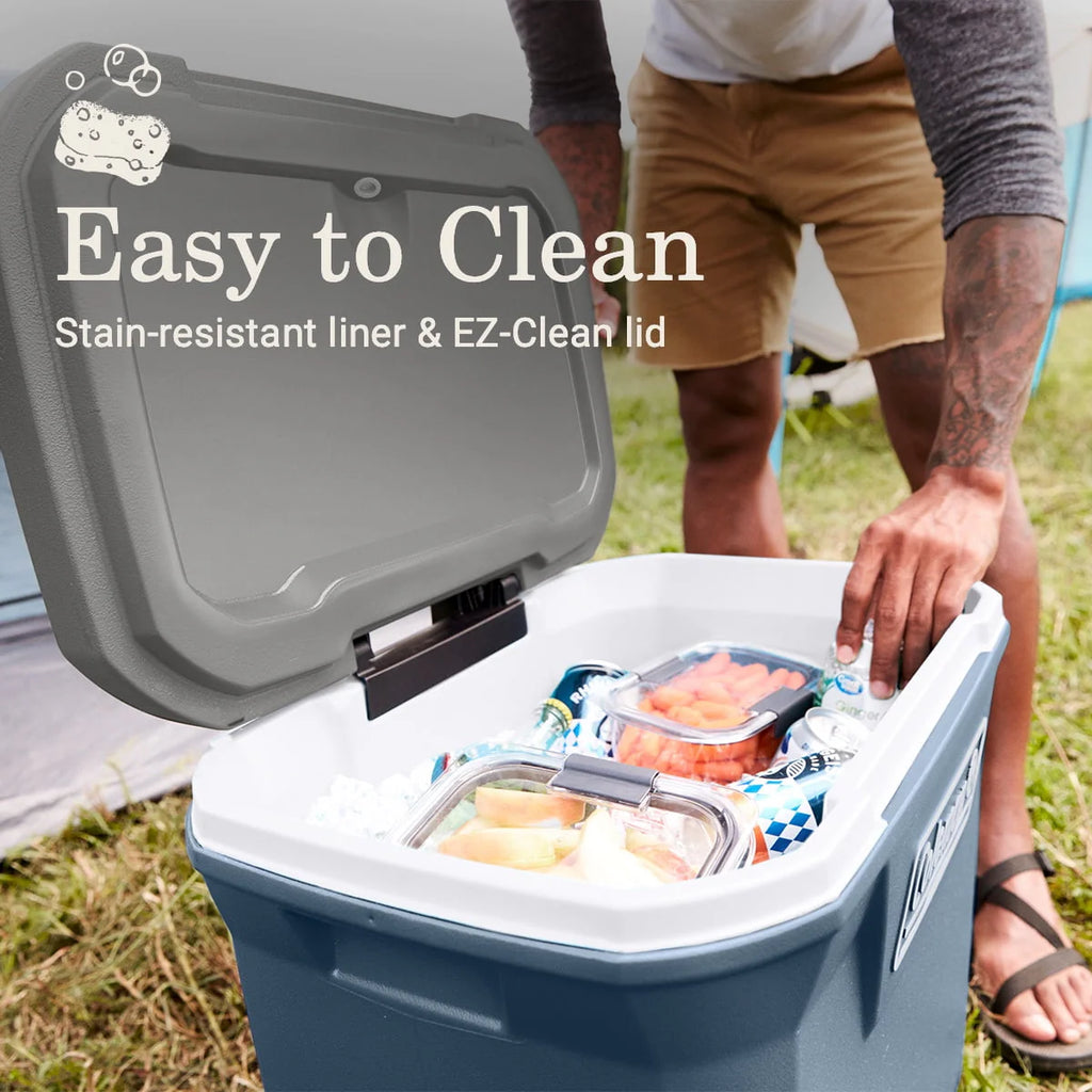 60QT Hard Chest Wheeled Cooler, Lakeside Blue Q4608