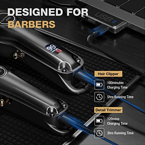 Professional Hair Clippers with LED Display (Silver) U279854