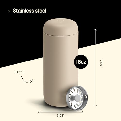 16 oz Vacuum-Insulated Stainless Steel Travel Mug with Ceramic Interior G9089