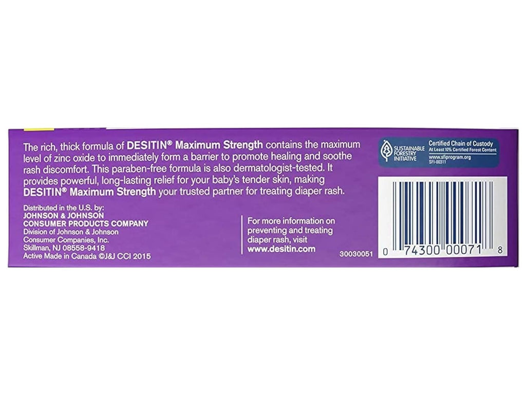 4 oz Pack of 2 Zinc Oxide Diaper Rash Paste U9859