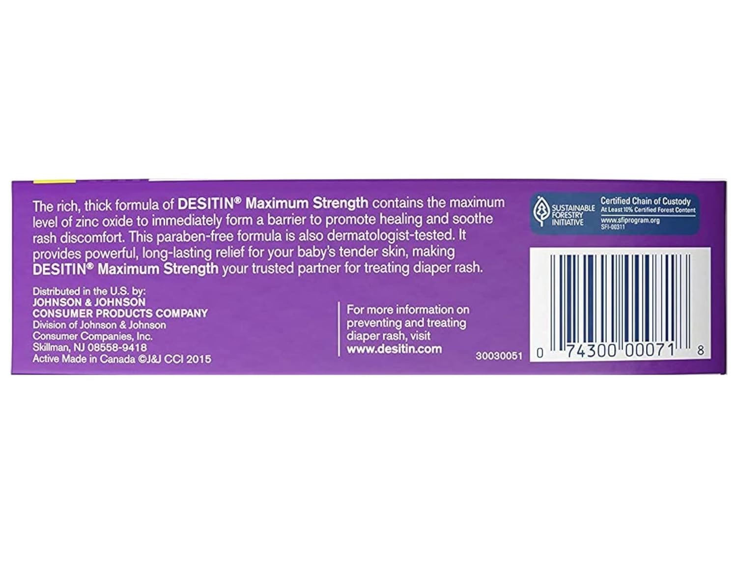 4 oz Pack of 2 Zinc Oxide Diaper Rash Paste U9859