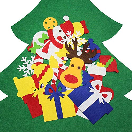 3.2FT Felt Christmas Tree with 30 Detachable Ornaments D935