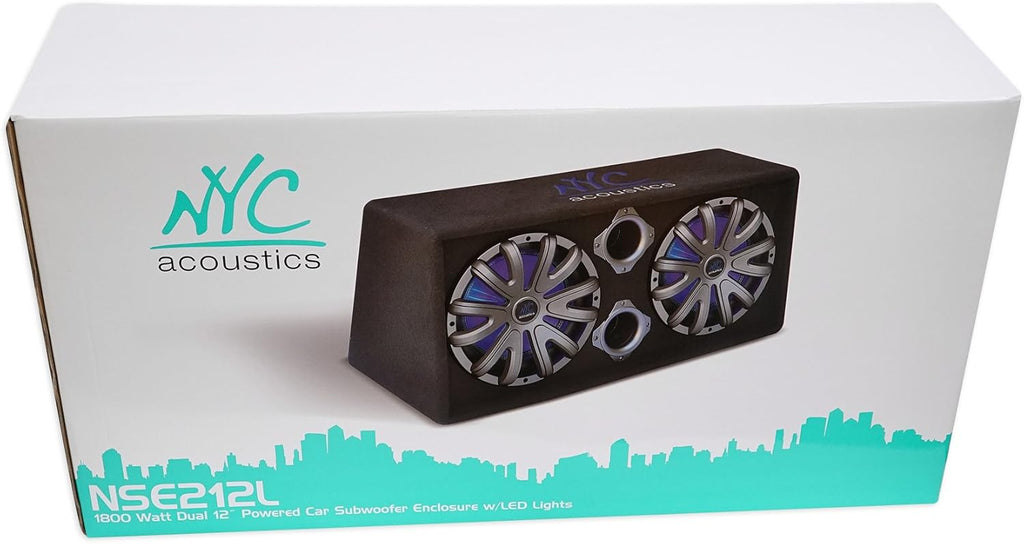 Dual 12" 1800w Powered Car Subwoofer System U15083