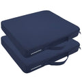2 Inches Thick Waterproof Oxford Fabric Stadium Seat Cushions Set of 2 (Black) Y200