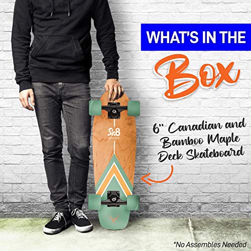6 Ply Canadian Bamboo Maple Deck Double Kick Skateboard with 5" Aluminum Trucks R406596